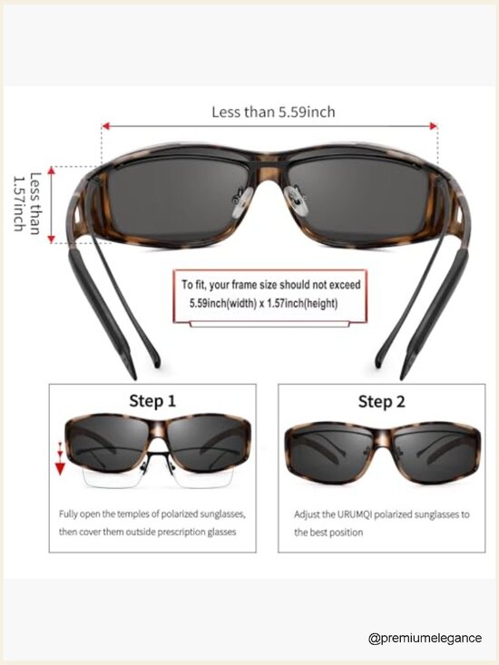 Polarized Fit Over Glasses Sunglasses Wraparound UV400 Protection Unisex